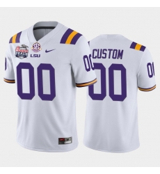 LSU Tiger Custom White Home Men'S Jersey LSU Tiger Custom White Home Men'S Jersey
