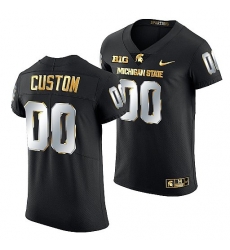 Michigan State Spartans Custom 2021 22 Golden Edition Limited Football Black Jersey Michigan State Spartans Custom 2021 22 Golden Edition Limited Football Black Jersey