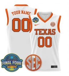 Men Women Youth Texas Longhorns Active Player Custom White 2025 Sec WoMen Women Youth Final Four Patch Lightweight Stitched Basketball Jersey Men Women Youth Texas Longhorns Active Player Custom White 2025 Sec WoMen Women Youth Final Four Patch Lightweight Stitched Basketball Jersey