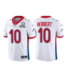 Men 2022 NFL Pro Bowl Los Angeles Chargers #10 Justin Herbert AFC White Jersey Men 2022 NFL Pro Bowl Los Angeles Chargers #10 Justin Herbert AFC White Jersey