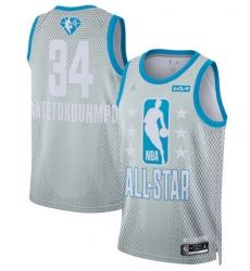 Men 2022 All Star 34 Giannis Antetokounmpo Gray Stitched Basketball Jersey Men 2022 All Star 34 Giannis Antetokounmpo Gray Stitched Basketball Jersey