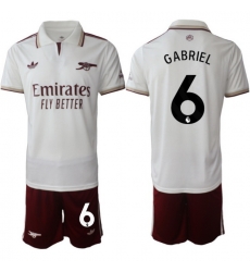Men Arsenal 2026 Soccer Jerseys White #6 GABRIEL Men Arsenal 2026 Soccer Jerseys White #6 GABRIEL