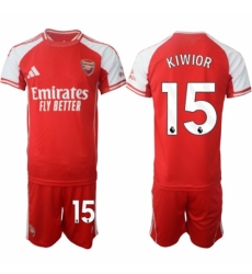 Men Arsenal FC 15 Jakub Kiwior Red 2025 Home Soccer Jersey Suit Men Arsenal FC 15 Jakub Kiwior Red 2025 Home Soccer Jersey Suit