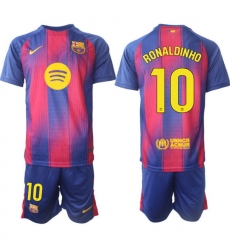 Men FC Barcelona 2026 Soccer Jerseys PinkBlue #10 RONALDINHO Men FC Barcelona 2026 Soccer Jerseys PinkBlue #10 RONALDINHO