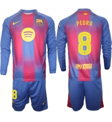 Men FC Barcelona 2026 Soccer Jerseys Red Long #8 PEDRI (2)
