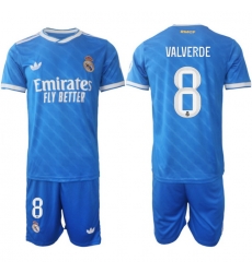 Men Real Madrid 2026 Soccer Jerseys Blue #8 VALVERDE Men Real Madrid 2026 Soccer Jerseys Blue #8 VALVERDE