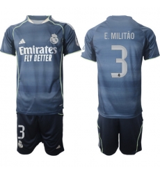 Men Real Madrid 2026 Soccer Jerseys DarkBlue #3 E.MILITAO Men Real Madrid 2026 Soccer Jerseys DarkBlue #3 E.MILITAO