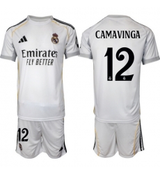 Men Real Madrid 2026 Soccer Jerseys White #12 CAMAVINGA Men Real Madrid 2026 Soccer Jerseys White #12 CAMAVINGA