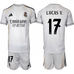 Men Real Madrid 2026 Soccer Jerseys White #17 LUCAS V. (2)