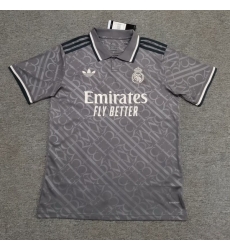 Men Real Madrid Gray Soccer Jersey Men Real Madrid Gray Soccer Jersey