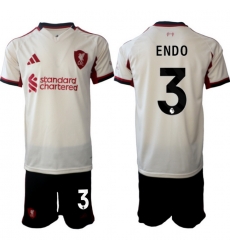 Men Liverpool 2026 Soccer Jerseys Beige #3 ENDO Men Liverpool 2026 Soccer Jerseys Beige #3 ENDO