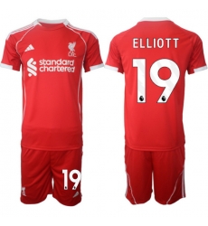 Men Liverpool 2026 Soccer Jerseys Red #19 ELLIOTT