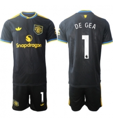 Men Manchester United 2026 Soccer Jerseys Black #1 DE GEA Men Manchester United 2026 Soccer Jerseys Black #1 DE GEA