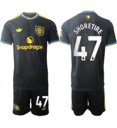 Men Manchester United 2026 Soccer Jerseys Black #47 SHORETIRE