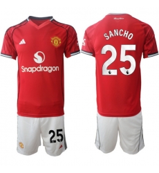 Men Manchester United 2026 Soccer Jerseys Red #25 SANCHO Men Manchester United 2026 Soccer Jerseys Red #25 SANCHO