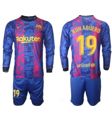 Men Barcelona Long Sleeve Soccer Jerseys 505 Men Barcelona Long Sleeve Soccer Jerseys 505