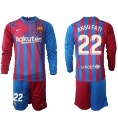 Men Barcelona Long Sleeve Soccer Jerseys 563 Men Barcelona Long Sleeve Soccer Jerseys 563