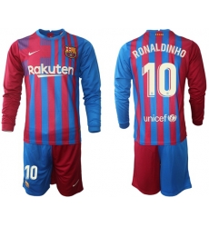 Men Barcelona Long Sleeve Soccer Jerseys 575 Men Barcelona Long Sleeve Soccer Jerseys 575