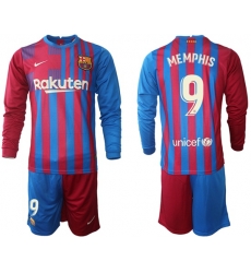 Men Barcelona Long Sleeve Soccer Jerseys 578 Men Barcelona Long Sleeve Soccer Jerseys 578