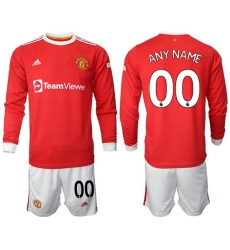Men Manchester United Long Sleeve Soccer Jerseys 509 Customized Men Manchester United Long Sleeve Soccer Jerseys 509 Customized
