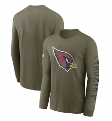 Men Arizona Cardinals Olive 2022 Salute To Service Long Sleeve T Shirt Men Arizona Cardinals Olive 2022 Salute To Service Long Sleeve T Shirt