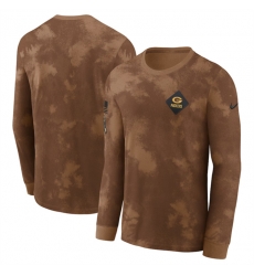 Men Green Bay Packers Brown 2023 Salute To Service Long Sleeve T Shirt Men Green Bay Packers Brown 2023 Salute To Service Long Sleeve T Shirt