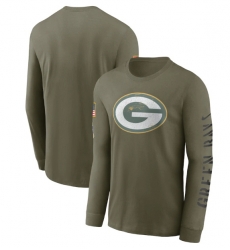 Men Green Bay Packers Olive 2022 Salute To Service Long Sleeve T Shirt Men Green Bay Packers Olive 2022 Salute To Service Long Sleeve T Shirt