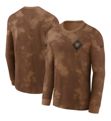 Men Las Vegas Raiders Brown 2023 Salute To Service Long Sleeve T Shirt Men Las Vegas Raiders Brown 2023 Salute To Service Long Sleeve T Shirt