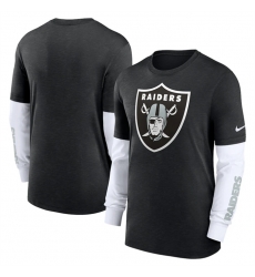 Men Las Vegas Raiders Heather Black Slub Fashion Long Sleeve T Shirt Men Las Vegas Raiders Heather Black Slub Fashion Long Sleeve T Shirt