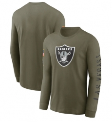 Men Las Vegas Raiders Olive 2022 Salute To Service Long Sleeve T Shirt Men Las Vegas Raiders Olive 2022 Salute To Service Long Sleeve T Shirt