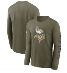Men Minnesota Vikings Olive 2022 Salute To Service Long Sleeve T Shirt Men Minnesota Vikings Olive 2022 Salute To Service Long Sleeve T Shirt