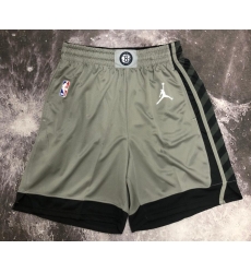 Men Brooklyn Nets Gray Shorts Men Brooklyn Nets Gray Shorts
