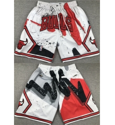 Men Chicago Bulls White Red Shorts 28Run Small 29 Men Chicago Bulls White Red Shorts 28Run Small 29