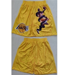 Men Los Angeles Lakers Gold Shorts Men Los Angeles Lakers Gold Shorts