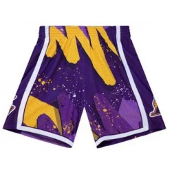 NBA Men Los Angeles Lakers Purple Gold Shorts
