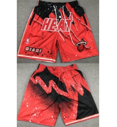 Men Miami Heat Red Black Shorts 28Run Small 29 Men Miami Heat Red Black Shorts 28Run Small 29