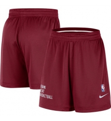 Men Miami Heat Red Warm Up Performance Practice Shorts Men Miami Heat Red Warm Up Performance Practice Shorts