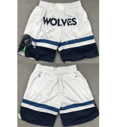 Men Minnesota Timberwolves White Mitchell 26 Ness Shorts Men Minnesota Timberwolves White Mitchell 26 Ness Shorts
