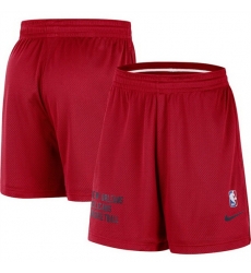 Men New Orleans Pelicans Red Warm Up Performance Practice Shorts Men New Orleans Pelicans Red Warm Up Performance Practice Shorts