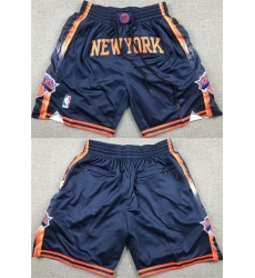 Men New York Knicks Navy Shorts