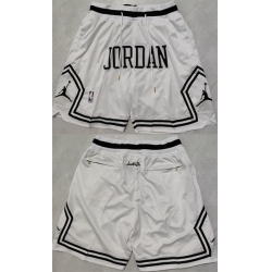 Men Michael Jordan White Shorts
