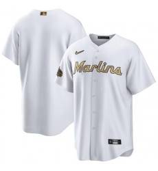 Men Miami Marlins Blank 2022 All Star White Cool Base Stitched Baseball Jersey Men Miami Marlins Blank 2022 All Star White Cool Base Stitched Baseball Jersey