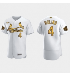 Men St.Louis Cardinals Yadier Molina 2022 Mlb All Star Game White Gold Men Jersey Men St.Louis Cardinals Yadier Molina 2022 Mlb All Star Game White Gold Men Jersey