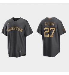 Men's Houston Astros #27 Jose Altuve Charcoal 2022 All-Star Cool Base Stitched Baseball Jersey Men's Houston Astros #27 Jose Altuve Charcoal 2022 All-Star Cool Base Stitched Baseball Jersey