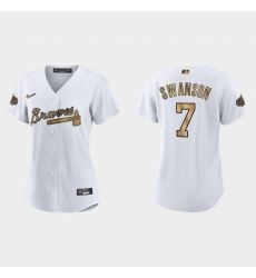 Women Atlanta Braves Dansby Swanson 2022 Mlb All Star Game Replica White Jersey Women Atlanta Braves Dansby Swanson 2022 Mlb All Star Game Replica White Jersey