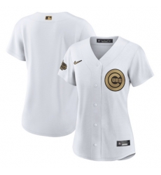 Women Chicago Cubs Blank 2022 All Star White Stitched Baseball Jersey Women Chicago Cubs Blank 2022 All Star White Stitched Baseball Jersey