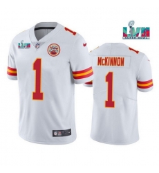 Men Women Youth Toddler Kansas City Chiefs 1 Jerick McKinnon White Super Bowl LVII Patch Vapor Untouchable Limited Stitched Jersey Men Women Youth Toddler Kansas City Chiefs 1 Jerick McKinnon White Super Bowl LVII Patch Vapor Untouchable Limited Stitched Jersey