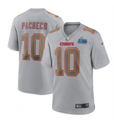 Men Women Youth Toddler Kansas City Chiefs 10 Isiah Pacheco Grey Super Bowl LVII Patch Atmosphere Fashion Stitched Game Jersey Men Women Youth Toddler Kansas City Chiefs 10 Isiah Pacheco Grey Super Bowl LVII Patch Atmosphere Fashion Stitched Game Jersey
