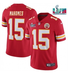 Men Women Youth Toddler Kansas City Chiefs 15 Patrick Mahomes Red Super Bowl LVII Patch Vapor Untouchable Limited Stitched Jersey Men Women Youth Toddler Kansas City Chiefs 15 Patrick Mahomes Red Super Bowl LVII Patch Vapor Untouchable Limited Stitched Jersey