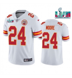 Men Women Youth Toddler Kansas City Chiefs 24 Skyy Moore White Super Bowl LVII Patch Vapor Untouchable Limited Stitched Jersey Men Women Youth Toddler Kansas City Chiefs 24 Skyy Moore White Super Bowl LVII Patch Vapor Untouchable Limited Stitched Jersey